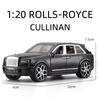 New Large 1:20 Rolls-Royce Cullinan SUV Alloy Model Car Modified Metal Die-casting Boy Toy Car Pull Back Sound and Light Six-door Children's Gift