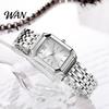 Lightweight Steel Strap Watch Ladies Light Luxury Style Square Dial Gold Plated for Women Embellishment Office Party Date Night Clean Design