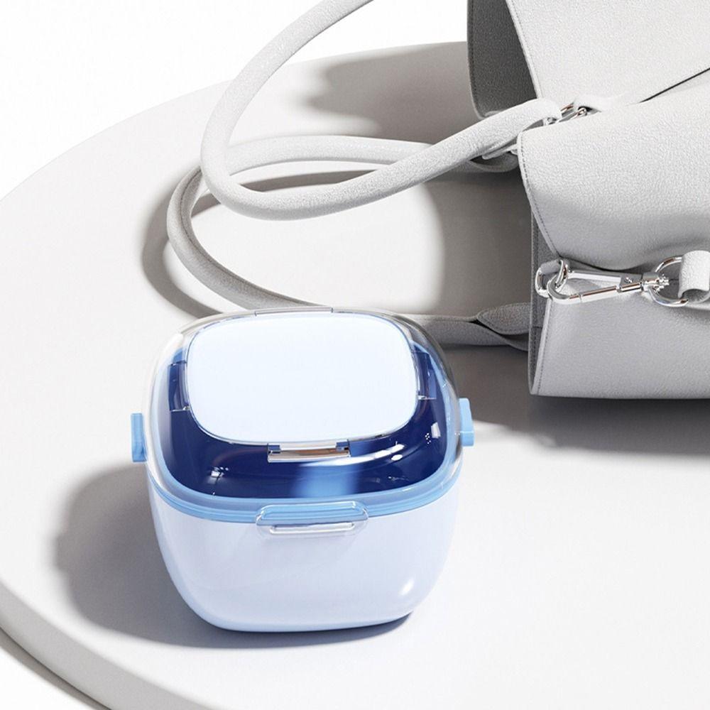 Sealed Orthodontic Retainer Storage Case Plastic Denture Soaking Cleaning Box  Travel