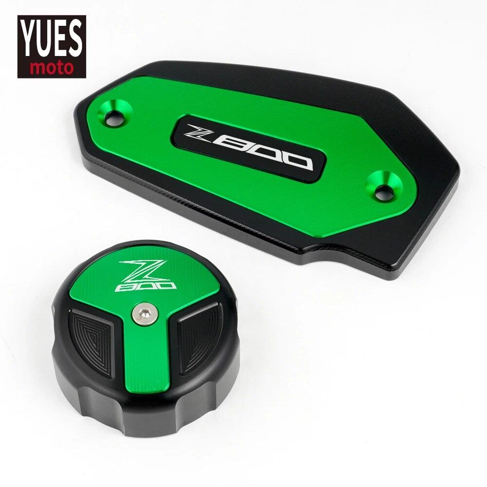 Motorcycle Accessories CNC Front & Rear Brake Fluid Cylinder Master Reservoir Cover Cap For KAWASAKI Z800 2013 2014 2015 2016