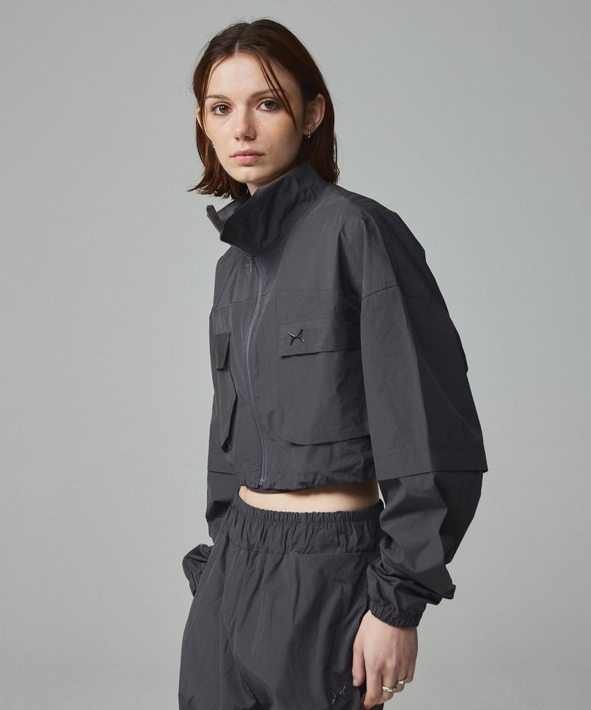 Кот Керамика Символ Укороченная ветровка Угольный