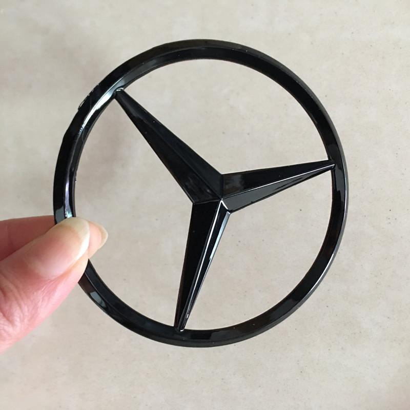 WAK3   9cm Car Rear Trunk Emblem Badge Sticker For Mercedes-Benz W205 W211 W212 GLC Car Tail Emblem Decals Interior Mouldings HBT-BENC