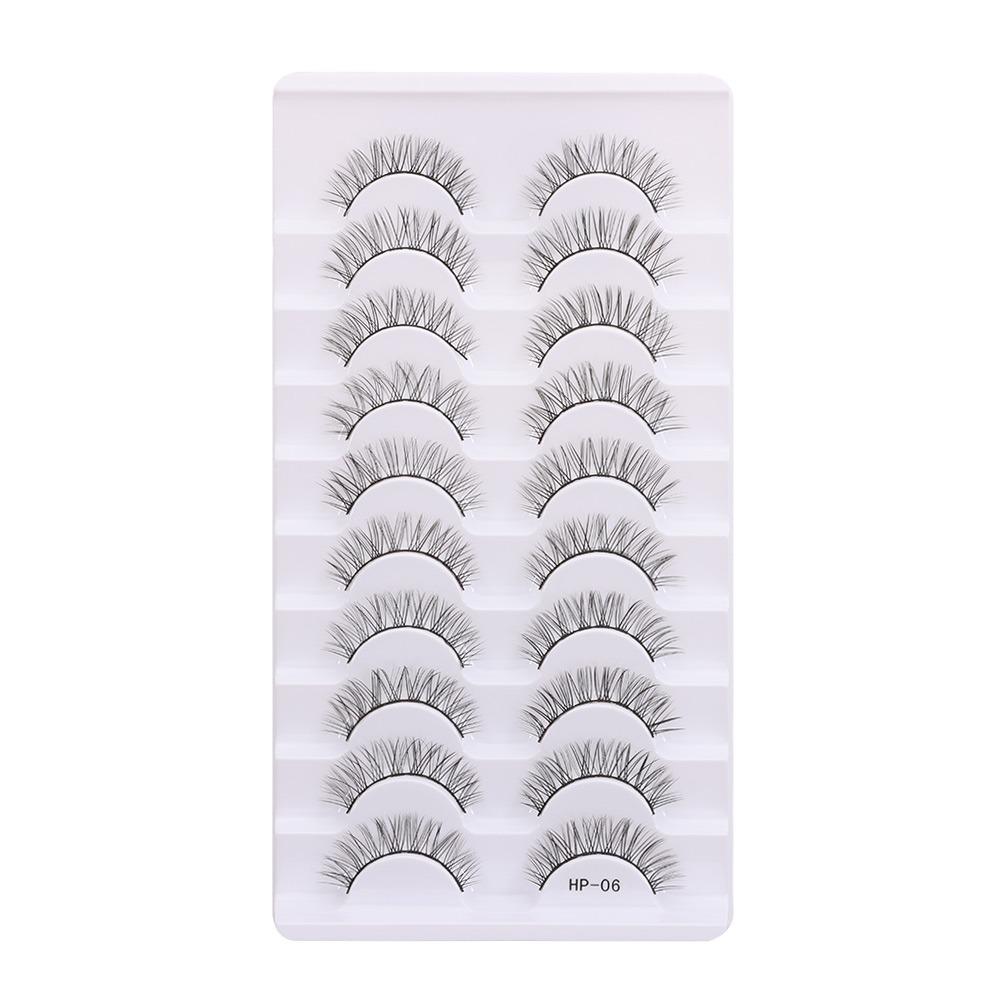 10 Pairs Natural Long False Eyelashes Fluffy Manga Lashes Fake Lashes  Eye Makeup Tool