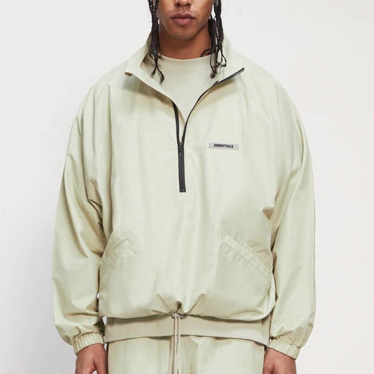 Fear of God Essentials Спортивная куртка с молнией до середины FW20 'Шалфей' Мужская 0202250500025012
