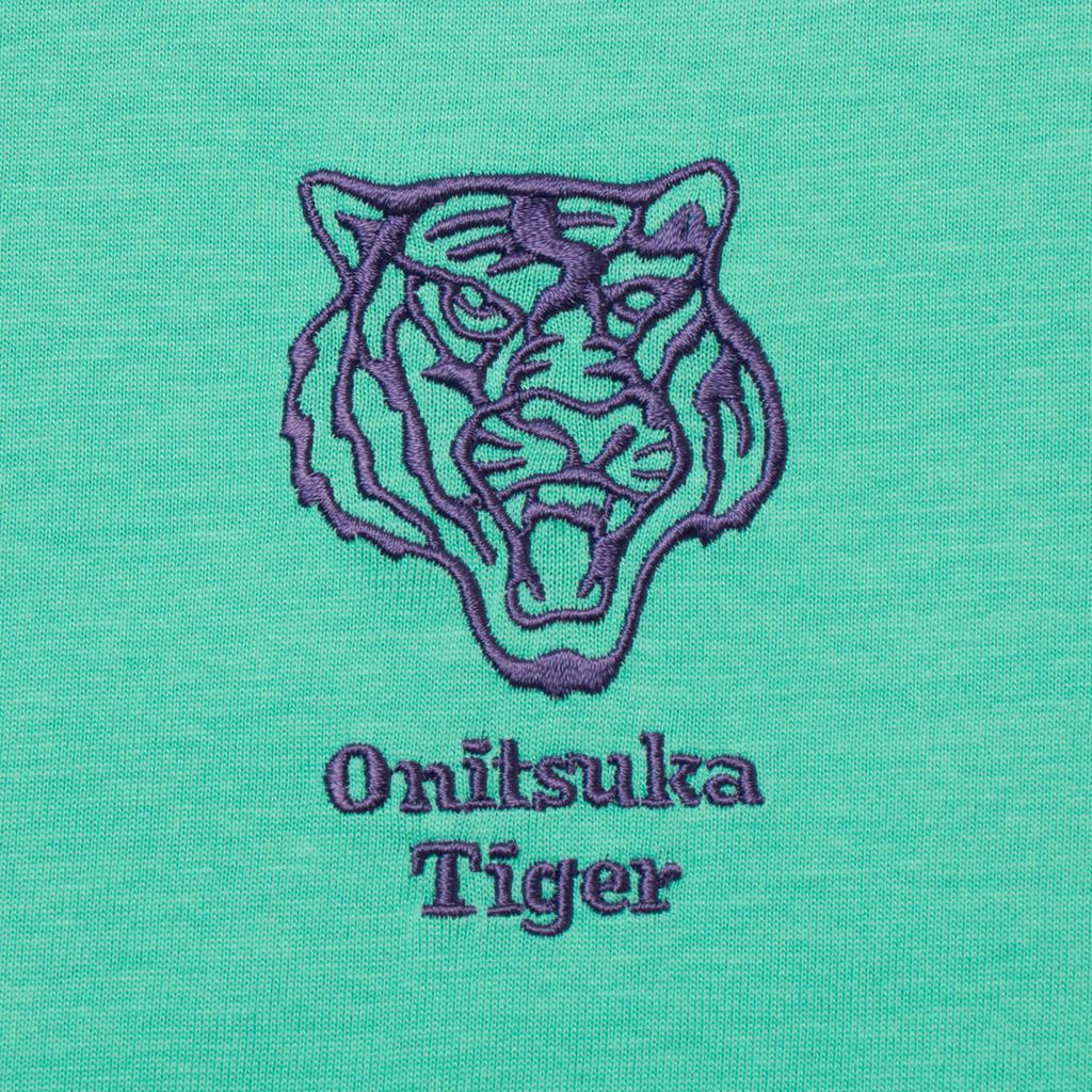 ONITSUKA TIGER Логотип Гора На Открытом Воздухе Повседневный Спортивный Дофамин Футболка с Круглым Вырезом с Коротким Рукавом Унисекс Футболка 2183B405-300