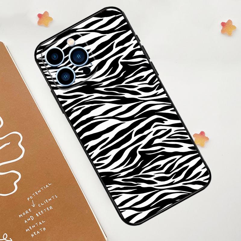 Чехол для телефона с принтом зебры для iPhone 15 16 14 13 12 11 Pro Max Mini Plus XS X XR Задняя крышка
