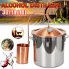 New 10/18/ 30l DIY Moonshine Still Alcohol Copper Distiller with Water Circulation Pump Wine Brandy Essential Oil Brewing Set Kit