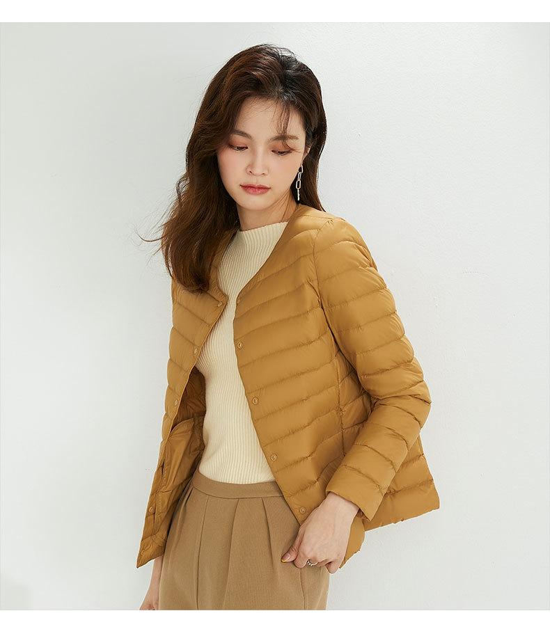 2023 Autumn Winter Down Jacket Women Slim Thin Light 90% White Duck Down Coat Parkas Ladies Long Sleeve Large Size Warm Outwears