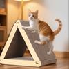 Cat Foldable Scratching Board - Triangular Design with 6 Play Surfaces, Durable Triangle Shape for Playing and Scratching, Interactive Fun