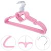 20 Pcs Heart Shaped Hanger Portable Bright Color Clothes Hanger Plastic Wardrobe Storage Home Ganization Non Slip Closet