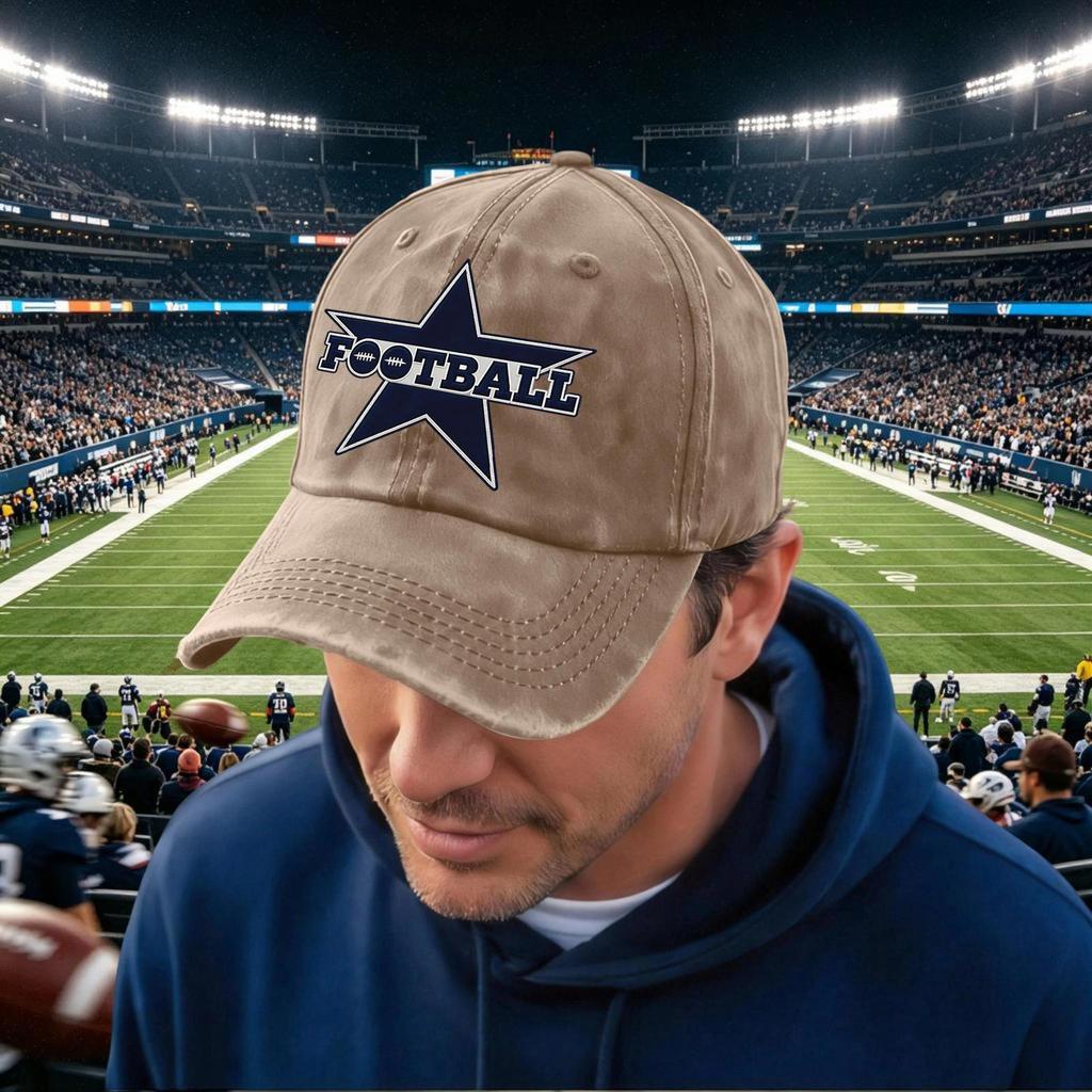 Unisex Rugby Graphic Print Baseball Distressed Casual Hat for Rugby Fans