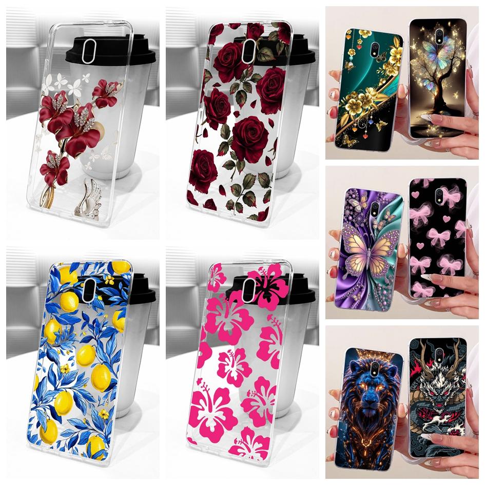 Case For Xiaomi Redmi 8A Cover Transparent Silicone Soft TPU Shockproof Bumper For Xiaomi Redmi 8 Funda Redmi8a Pro Flower Cases