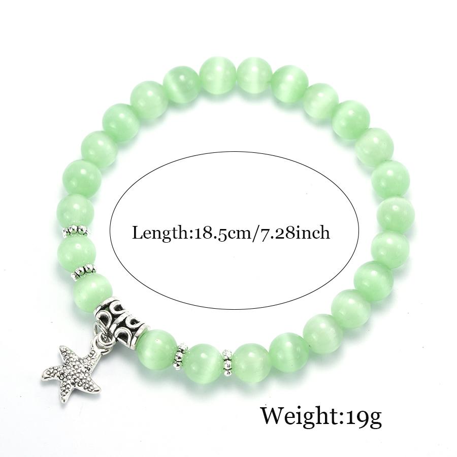 Браслет-звезда для стильных женщин Noter 5 цветов в наличии Бусины из натурального камня кошачий глаз Шарм-браслет Идеальный подарок для нее Joias