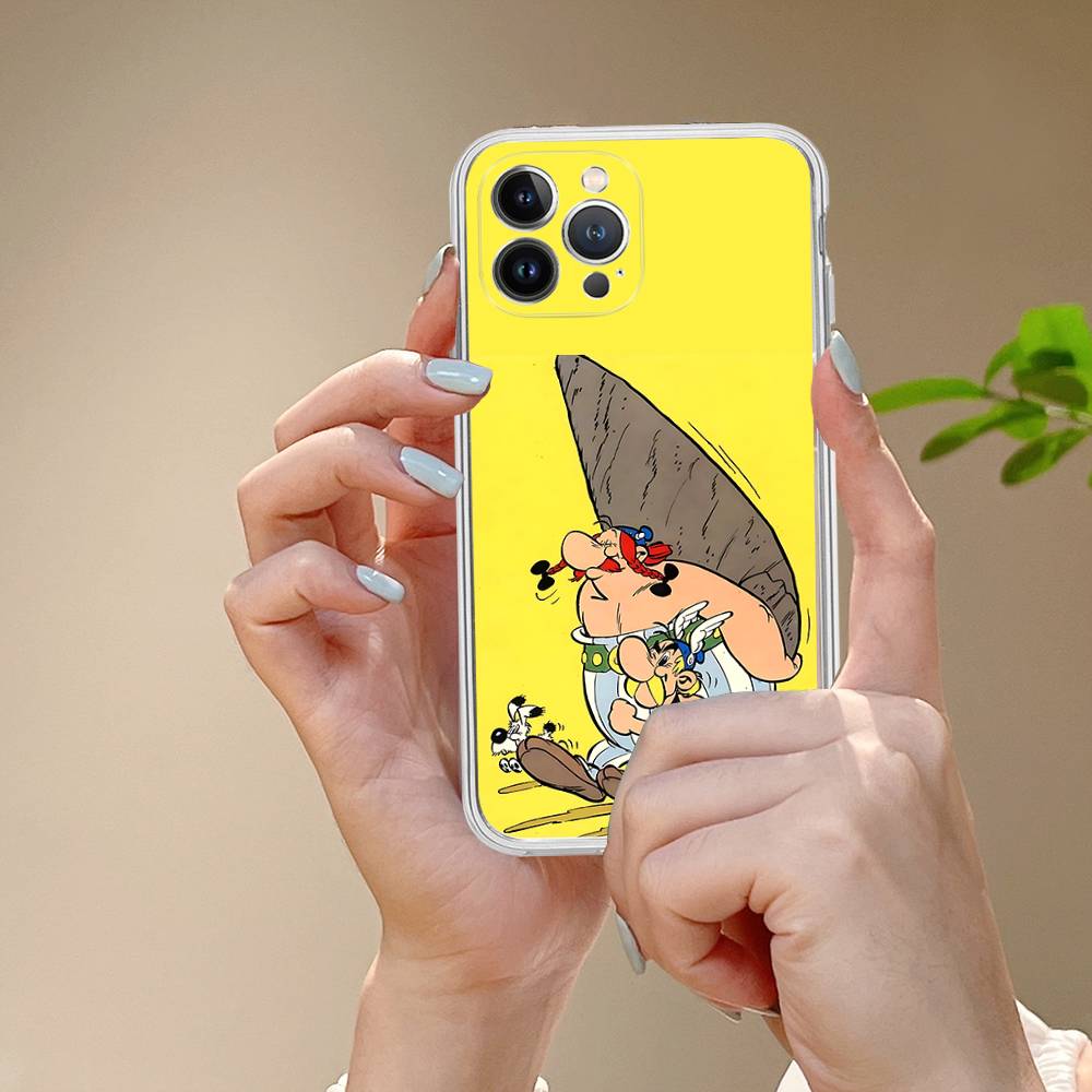 A-Asterix Et O-Obelix M-Manga Transparent TPU Phone Case For IPhone 17 11 12 13 14 15 16 Pro Max 16 Plus Cover