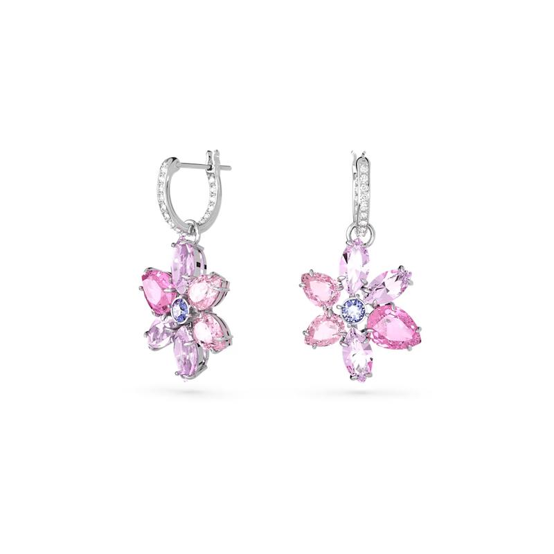 Swarovski Серьги-гвоздики Gema с смешанной огранкой для женщин, серебро 5658397