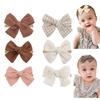 Infant Bowknot Headband for Baby Aged 0 To 24 Months Soft Comfortable Cotton Blended Hairband Decorative Headwear