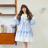 Японские милые платья Лолита Jk Kawaii для женщин, винтажное элегантное кружевное платье принцессы Harajuku Y2k Одежда