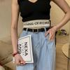 Stylish Pu Womens Belt No Hole Design Chic Retro Fashionable Waist Belt