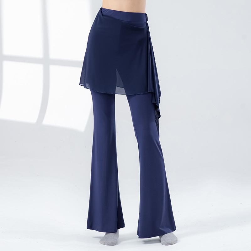 Одежда для современного танца Женские брюки с высокой талией, со шлейфом, свободные, с широкими штанинами, для взрослых, для практики классического танца, йоги, облегающие
