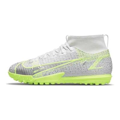 Детские кроссовки Mercurial Superfly 8 Academy TF GS Metallic Silver Volt Белый Черный CV0789-107