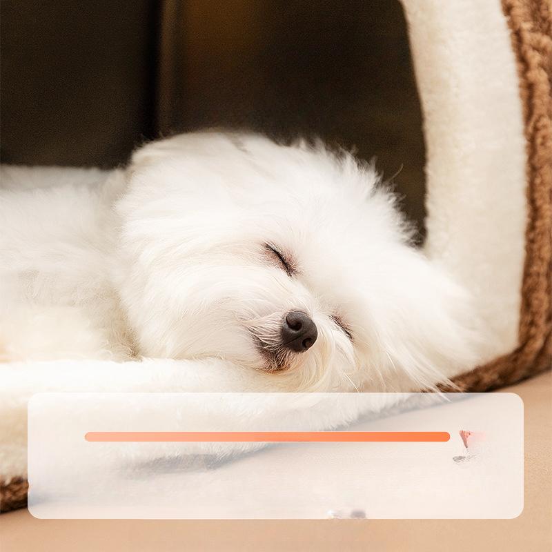 Коричневый трехмерный изогнутый домик в виде медвежьих ушей для маленьких собак и кошек на осень и зиму. Теплые будки и домики для кошек для домашних животных.