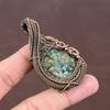 Australian Triplet Opal Copper Wire Wrap Pendant Jewelry 2.83" T7y60