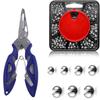 179PCS Split Shot Fishing Weights, 7-Way Dispenser Fishing Tackle Set with Pliers, Soft Metal Fishing Shot Weights for Carp & Coarse Angling