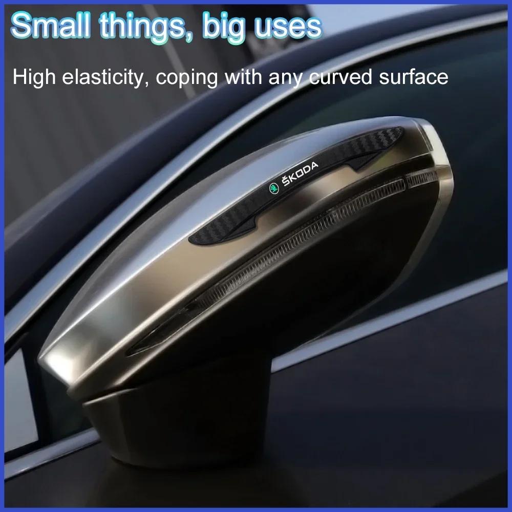 EMIW1 4Pcs Auto Car Door Edge Protection Stickers  Molding Protection Strip Anti Collision Strips Guards Buffer Trim  For Skoda Yeti