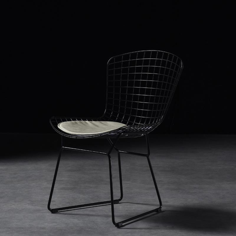Nordic Net Red Chair Backrest Simple Makeup Computer Desk Chair Hollow Barbed Wire Ins Iron Art Home Dining Chair