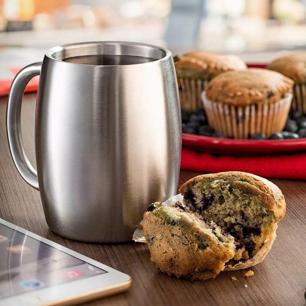 Stainless Steel Beer Mug Double Wall Insulation Thermal Cup Portable Coffee Cup with Handle