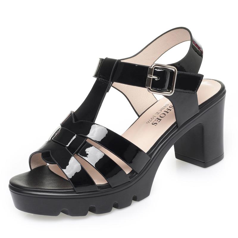 Женские босоножки на платформе с Т-образным ремешком, новые летние туфли, модные ретро-босоножки с открытым носком и каблуком, повседневные офисные сандалии для отдыха на природе