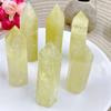 1Pc Natural Citrine Column Yellow Crystal Reiki Healing Hexagonal Prism Obelisk Point Wand Stone Crafts Home Decoration 4-8Cm
