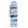 1PC Airplane Jet Graphic 750ml sports water bottle leakproof straw lid outdoor office home