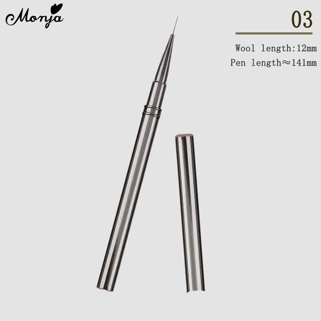 monja Кисть для дизайна ногтей, французский лайнер, акриловый УФ-гель, наращивание, 8 стилей, головка кисти, градиентная цветущая ручка для рисования цветов, инструменты для маникюра своими руками