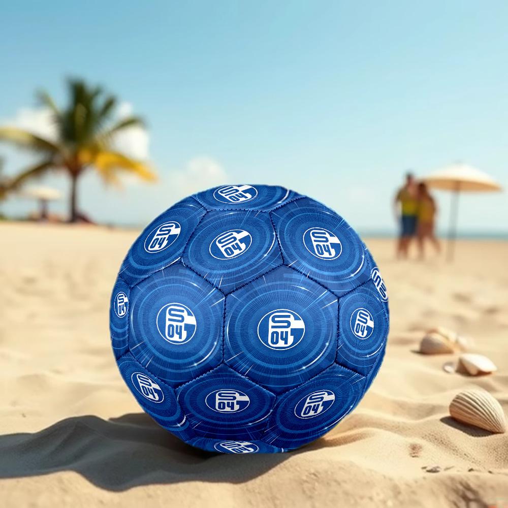 Schalke 04 Size 5 Football High Elastic Soccer Ball For Outdoor Competition Daily Training Play