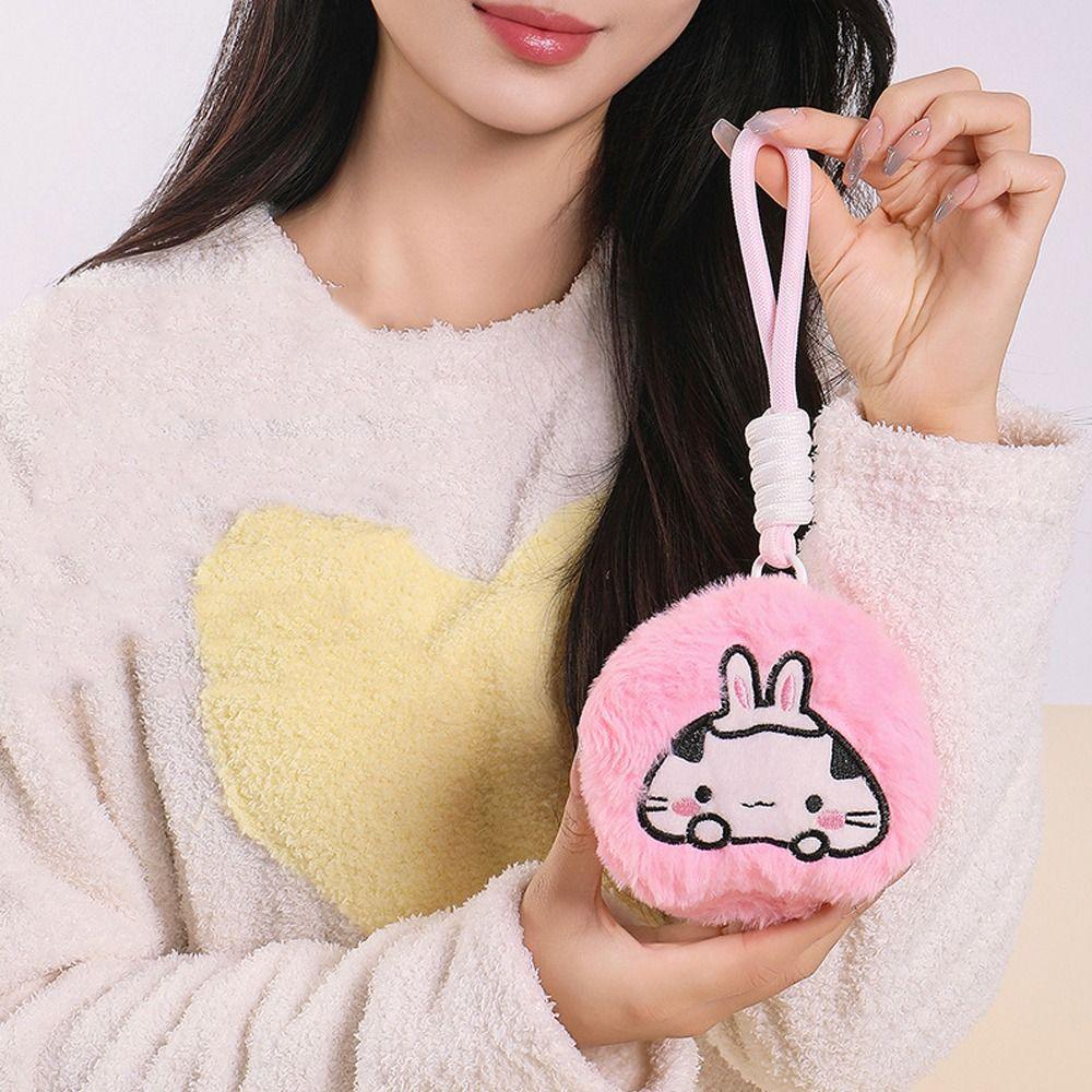 Cartoon Winter Pocket Warmer Plush USB Lanyard Heater Electric Hand Warmer Pendant  for Woman Girls