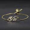 2 Colors Women Chain Bracelet Not Allergic Adjustable Link Braclet Evil Eyes Butterfly Cross Cuckold Braslet Gift For Her Joias