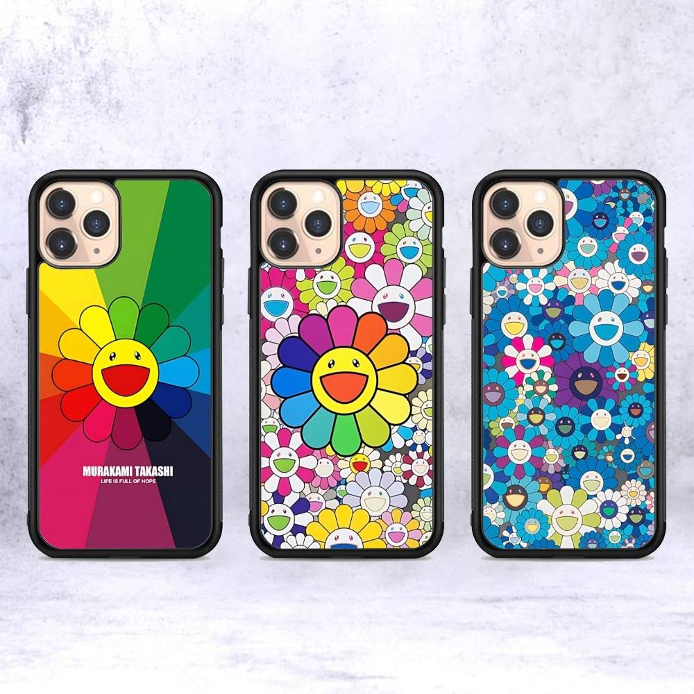 Art Japanese M-Murakami Artisti T-Takash Phone Case For IPhone 17 16 Pro Max 11 12 13 14 15 Hard PC+TPU Bracket Back Cover