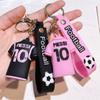 New 2pcs For International Miami Home Messi 10 Number Themed 3D Key Chain Keyrings