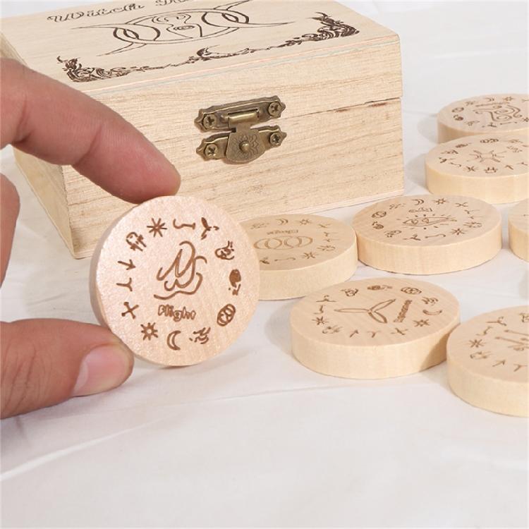 Набор деревянных рун Северный Рунический набор Рунические камни Рунические карты Таро Набор рунических камней