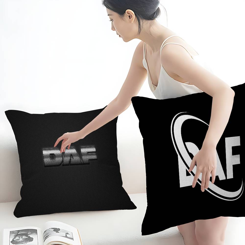 D-Daf Truck Logo Maple Design Cushion Cover Happy Autumn Harvest Decor Holiday Decorati Pillow Cover