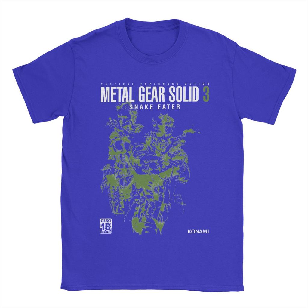 Мужская футболка Metal Gear Solid 3 Snake Awesome Футболки из чистого хлопка с коротким рукавом Футболки с круглым воротником Классическая одежда