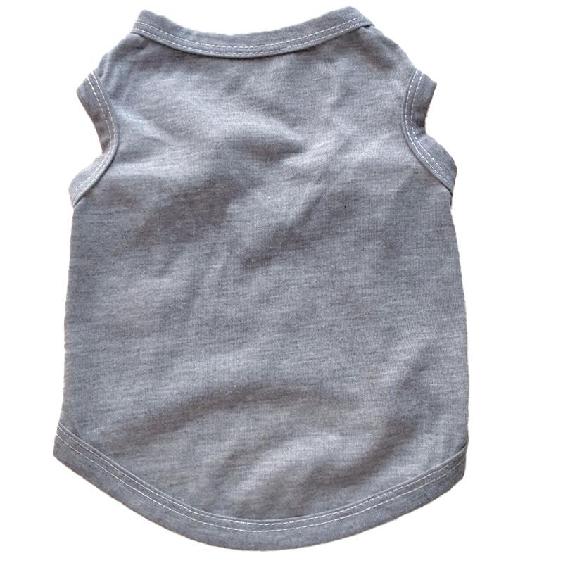 Весенне-летняя однотонная эластичная футболка-жилет для собаки