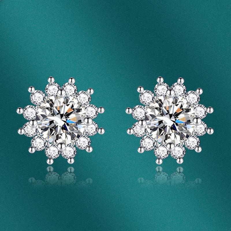 BELLA BOX Luxury Women Drop Earring Sun Flower Earrings Wedding Engagement Party Gift