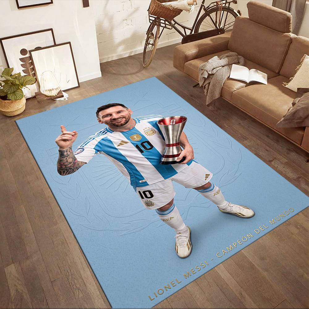 Messi 158 Area Rug Perfect for Game Room Study room Outdoor Living Rooms Anti-slip Rug Decorate Offices Perfect Gift for Women/Men