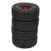 4PCS 1.9inch RC Crawler Rubber Tires 12 Hole Aluminium Alloy Wheels Hub Replacement for SCX10 1/10