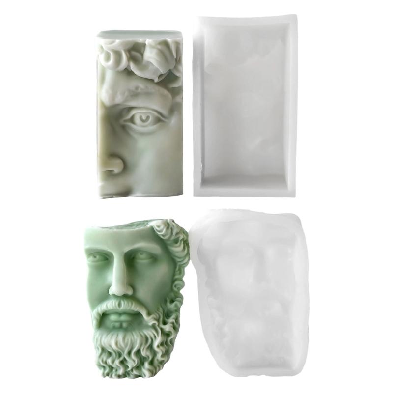 Силиконовые формы для свечей в виде человеческого лица для изготовления мыла, шоколада, домашнего декора. Многофункциональная силиконовая форма для эпоксидной смолы