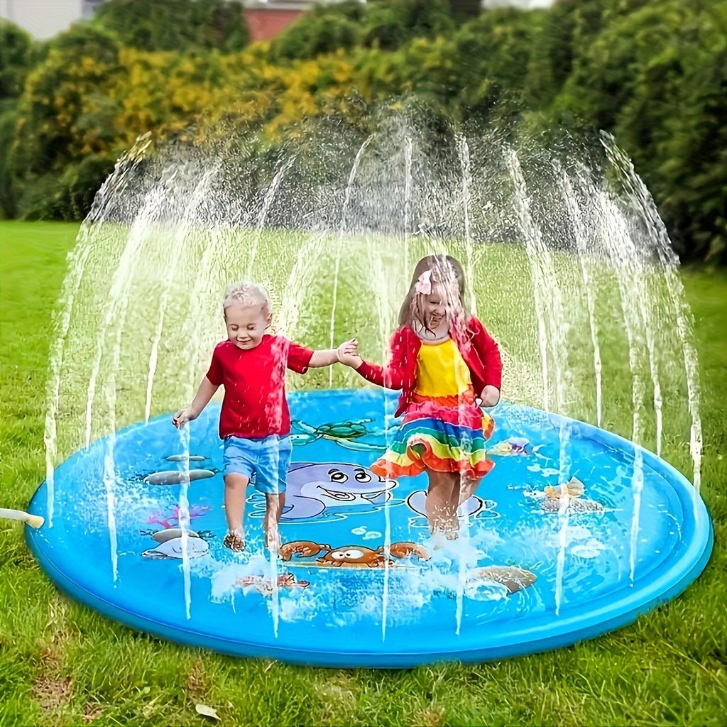 Children Play Spray Mat 100cm Beach Inflatable Water Sprinkler Pad Outdoor Game Toy Lawn Swimming Pool Mat Kids Toys