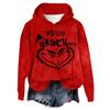 Women's Hooded Long Sleeve Christmas Printed Flannel Top Hooded Sweatshirt