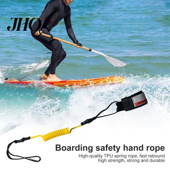 Durable Paddleboard Leash TPU Surfboard Adjustable Coiled SUP Spring Wrist Strap Stand-Up Safety Paddle Board Leg Rope Shortboard Longboard
